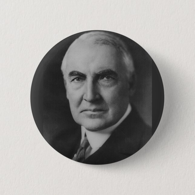 Warren G. Harding 29 6 Cm Round Badge (Front)