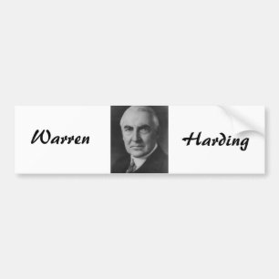 Warren G. Harding 29th President Bumper Sticker