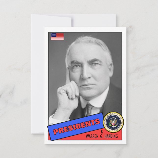 Warren G. Harding Baseball Card (Front)