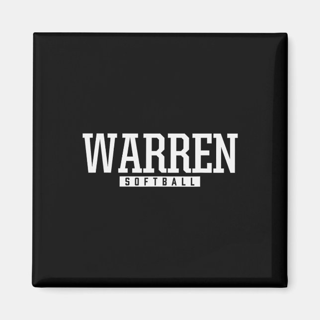 Warren High School Softll  Magnet (Front)