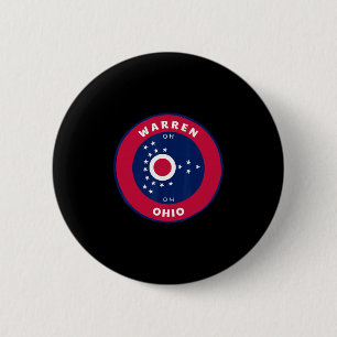 Warren Ohio Oh Flag Dge Roundlet Souvenir 6 Cm Round Badge