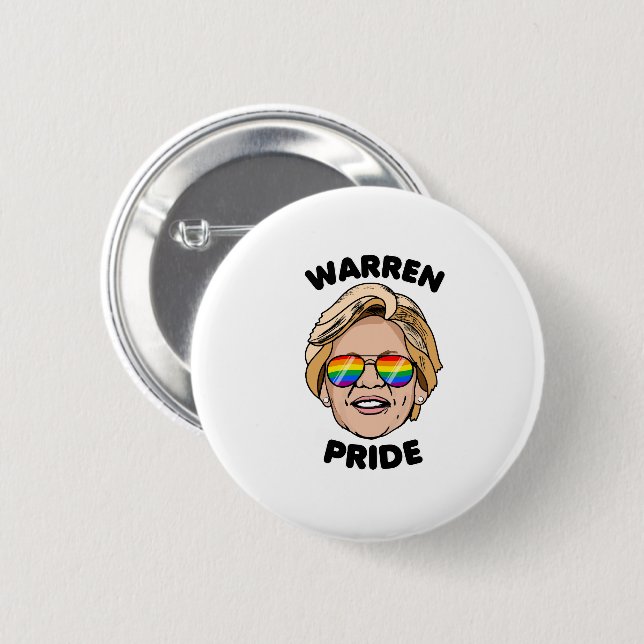 Warren Pride 6 Cm Round Badge (Front & Back)