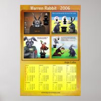 Warren Rabbit 2006 calendar by Anjo Lafin
