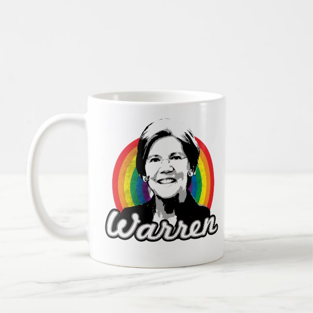 Warren Rainbow Pride Coffee Mug (Left)