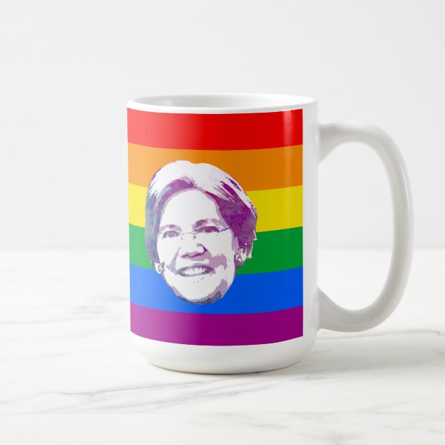 Warren Rainbow Stripes Coffee Mug (Right)