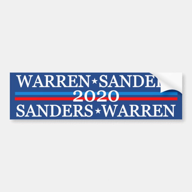 Warren Sanders 2020 Bumper Sticker (Front)