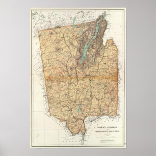 Warren, Saratoga, Washington counties Poster