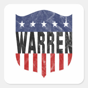 WARREN stars and stripes Square Sticker