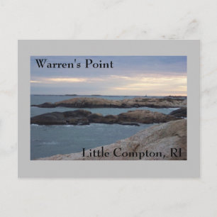 Warren's Point Beach, Little Compton, RI Postcard