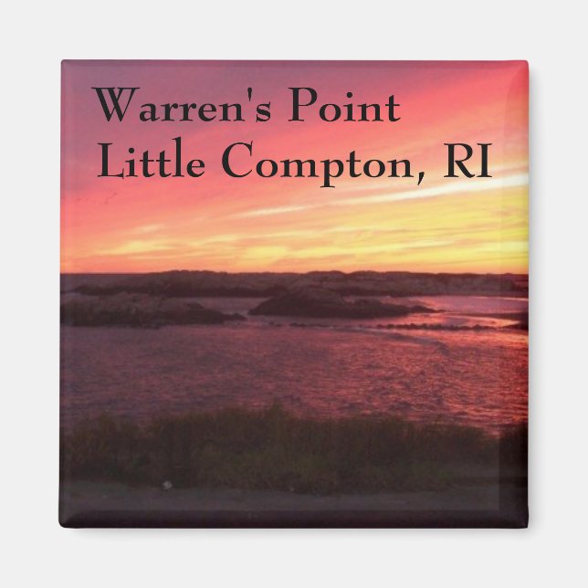 Warren's Point Beach Sunset, Little Compton, RI Magnet (Front)