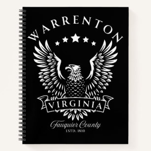 Warrenton Fauquier County Virginia Vintage Eagle Notebook