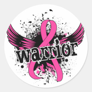 Warrior 16 Breast Cancer Classic Round Sticker
