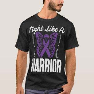 Warrior And Fighter Purple Butterfly For Migraine T-Shirt