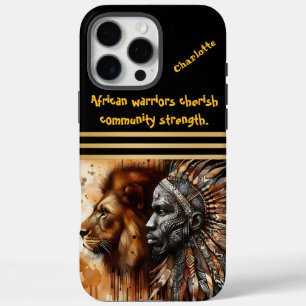 Warrior and lion: united in spirit iPhone 16 pro max case