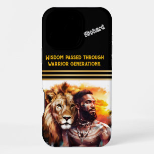 Warrior and noble lion unite at sunset iPhone 16 pro max case