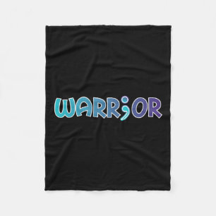 Warrior Anti Suicide Anxiety Awareness Fleece Blanket