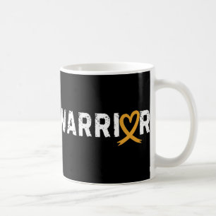Warrior Appendix Cancer Fighter Heart Amber Ribbon Coffee Mug
