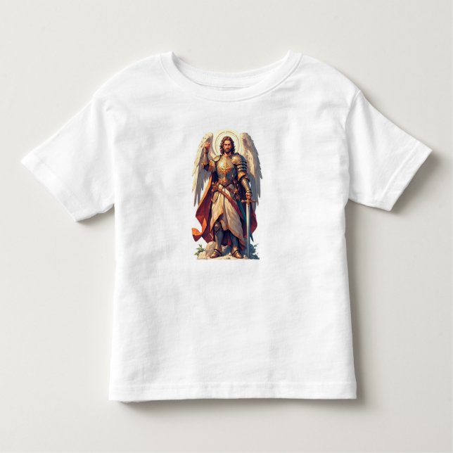 Warrior Archangel Michael Toddler's Tee Shirt (Front)