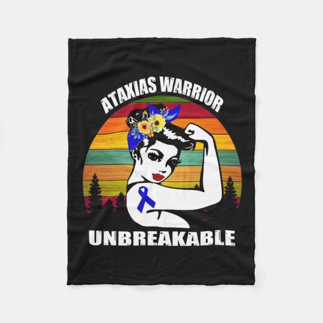 Warrior Awareness Automatic Support Gift  Fleece Blanket (Front)