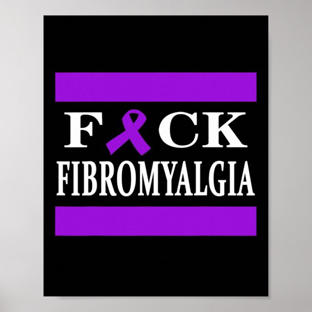 Warrior Awareness Purple Ribbon Gift  Poster (Front)