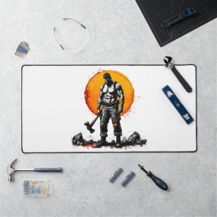 warrior barbarian mediaeval fantasy hummer Desk Ma Mat