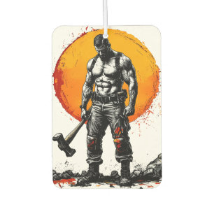 warrior barbarian mediaeval fantasy hummer strengt car air freshener