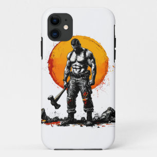 warrior barbarian mediaeval fantasy hummer strengt iPhone 11 case