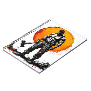 warrior barbarian mediaeval fantasy hummer strengt notebook