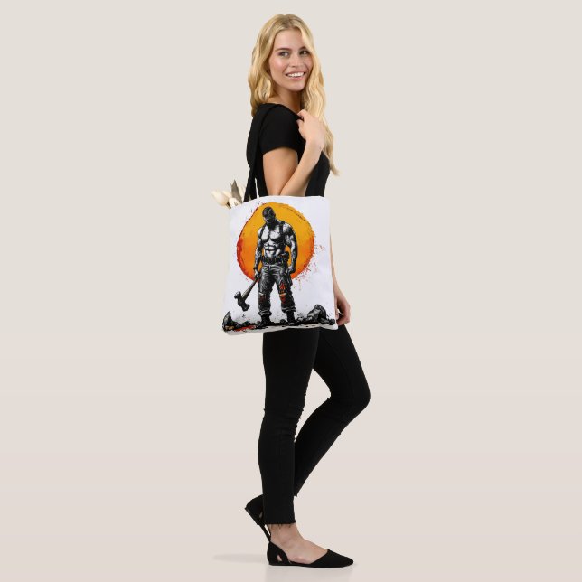 warrior barbarian mediaeval fantasy hummer Tote (On Model)
