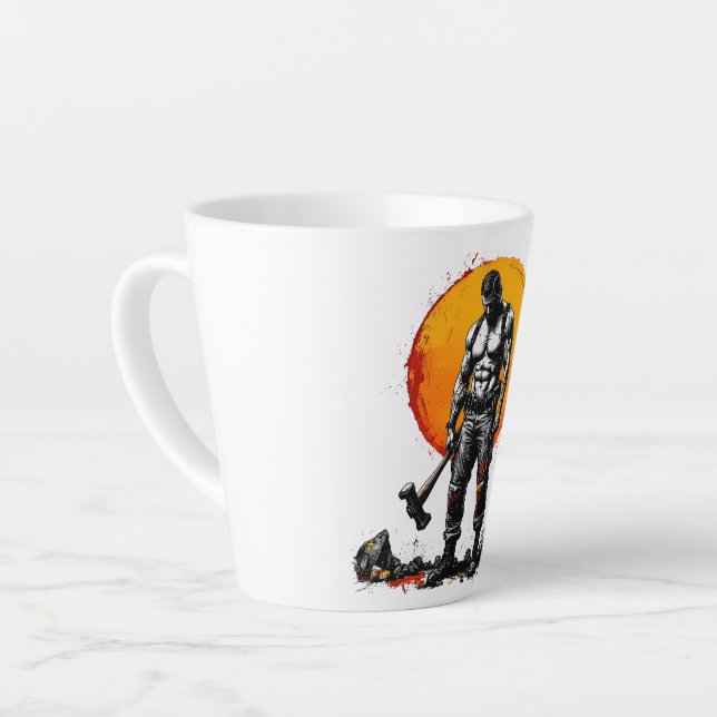 warrior barbarian mediaeval fantasy hummerLatte Mu Latte Mug (Left Angle)