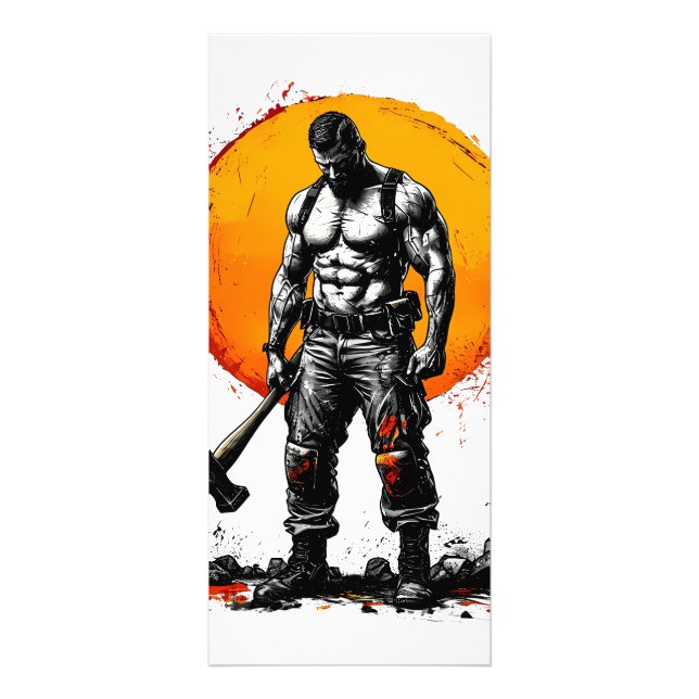 warrior barbarian mediaeval fantasy hummerRack Car Rack Card (Front)