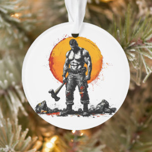 warrior barbarian mediaeval fantasyAcrylic Ornamen Ornament