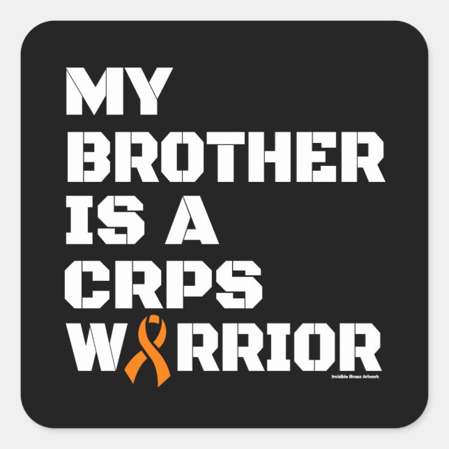 Warrior/Block/Brother...CRPS Square Sticker (Front)