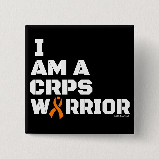 Warrior/Block/I Am...CRPS 15 Cm Square Badge (Front)