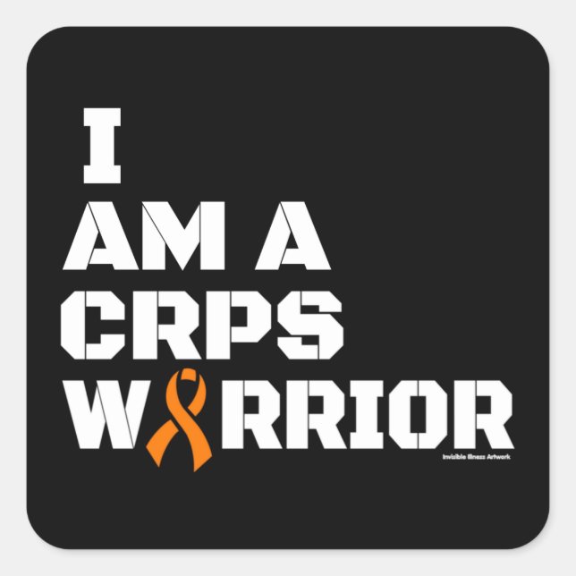 Warrior/Block/I Am...CRPS Square Sticker (Front)