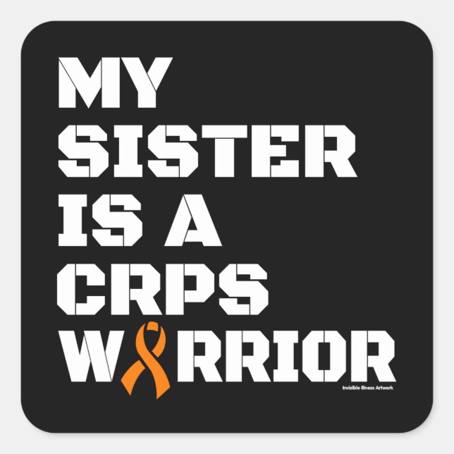 Warrior/Block/Sister...CRPS Square Sticker (Front)