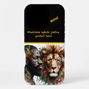 Warrior bonds with lion spirit iPhone 16 pro max case