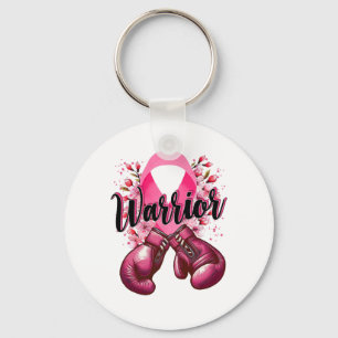 Warrior Boxing Gloves Pink Ribbon Breast Cancer Aw Key Ring