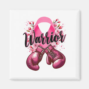 Warrior Boxing Gloves Pink Ribbon Breast Cancer Aw Magnet