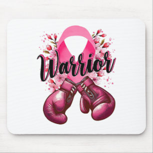 Warrior Boxing Gloves Pink Ribbon Breast Cancer Aw Mouse Pad