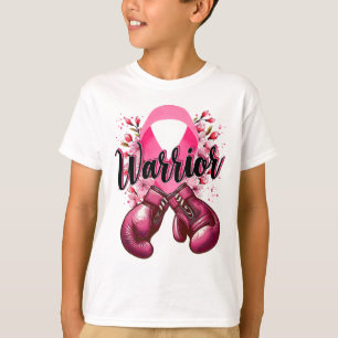 Warrior Boxing Gloves Pink Ribbon Breast Cancer Aw T-Shirt