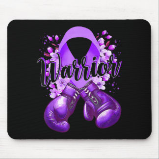 Warrior Boxing Gloves Purple Ribbon Lupus Mouse Pad