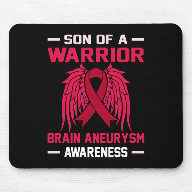 Warrior Brain Aneurysm Awareness Month Supporter G Mouse Pad (Front)