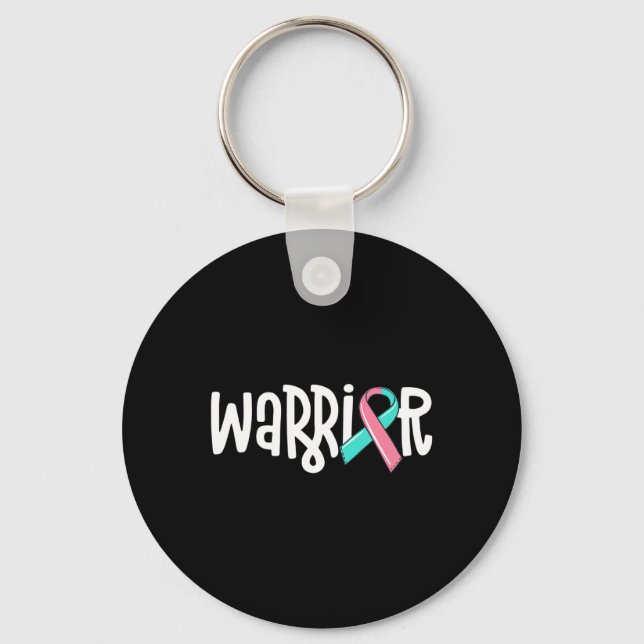 Warrior Brca Breast Cancer Awareness Previvor Mase Key Ring (Front)