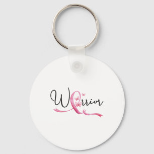 Warrior Breast Cancer Month Butterflies Pink Ribbo Key Ring
