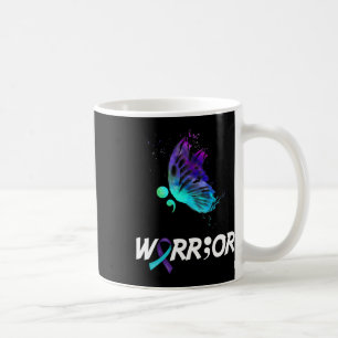 Warrior Butterfly Semicolon Suicide Prevention Awa Coffee Mug