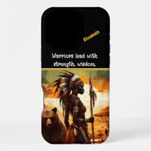 Warrior by the river at dusk iPhone 16 pro max case