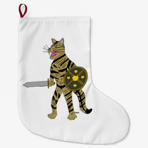 Warrior Cat Large Christmas Stocking