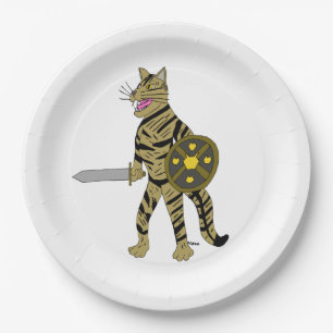 Warrior Cat   Paper Plate