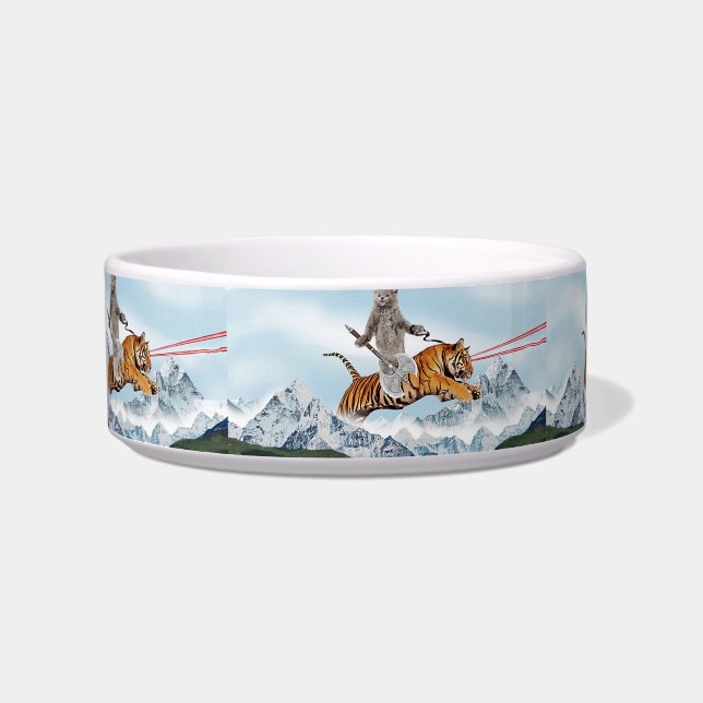 Warrior cat Riding A Tiger Bowl (Front)